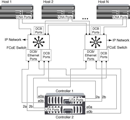 FCoE mixed with IP storage protocols