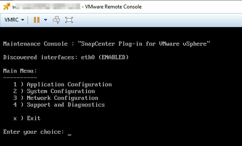 maintenance console window