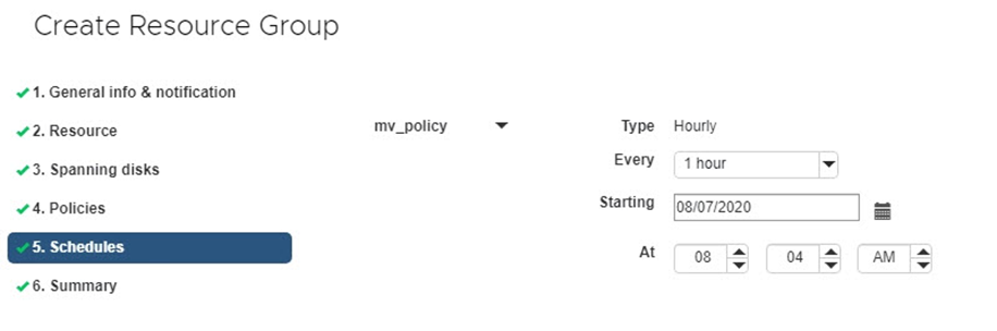 Create resource group window