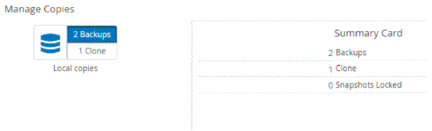 topology view of backup and clones in Primary storage.