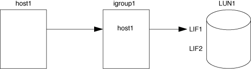 image illustrating LUN access without a port set